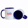 Custom Blue Inner Color Mug with Logo – Personalized Blue Inside Coffee Mug | Blue Inner Sublimation Mug | Printed Ceramic Mug with Blue Interior