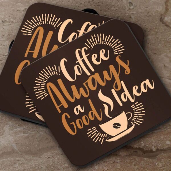 Custom Single Square Coaster with Logo – Personalized Printed Coaster Online in India for Branding & Gifting