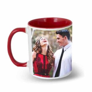 Custom Red Inner Color Mug with Logo