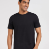 122 Plain Black Round Neck T-Shirt 180 GSM 100% Cotton for Custom Printing, Branding, Uniforms and Casual Wear