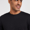 123 Plain Black Round Neck T-Shirt 180 GSM 100% Cotton for Custom Printing, Branding, Uniforms and Casual Wear