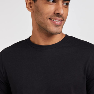 123 Plain Black Round Neck T-Shirt 180 GSM 100% Cotton for Custom Printing, Branding, Uniforms and Casual Wear