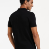 96 Plain Black Spun Polo T-Shirt 50% Cotton 50% Spandex for Corporate Uniforms, Branding and Custom Printing