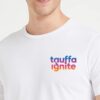 PRODUCT IMAGES 1 Custom Chest and Back Printed White Dry Fit Round Neck T-Shirt for Sports, Corporate Branding and Events