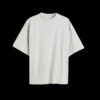White Plain French Terry Oversized T-Shirt 240 GSM 100% Combed Cotton Premium Round Neck Streetwear Tee