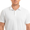 white cotton tshirt Plain White Spun Polo T-Shirt 50% Cotton 50% Spandex for Corporate Uniforms, Branding and Custom Printing