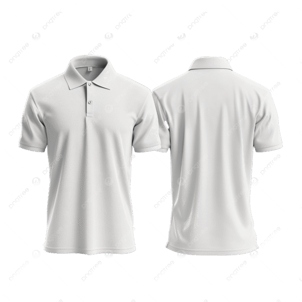 white polo 3 Plain White Spun Polo T-Shirt 50% Cotton 50% Spandex for Corporate Uniforms, Branding and Custom Printing