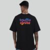 6 Custom Chest & Back Printed Black Oversized T-Shirt 240 GSM | Premium Cotton Oversized T-Shirt for Branding & Streetwear