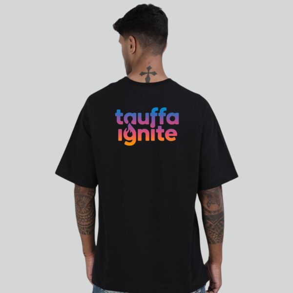 6 Custom Chest & Back Printed Black Oversized T-Shirt 240 GSM | Premium Cotton Oversized T-Shirt for Branding & Streetwear